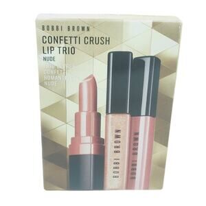 Bobbi Brown Confetti Crush Lip Trio Nude Bellini Free Spirit Sazan Nude